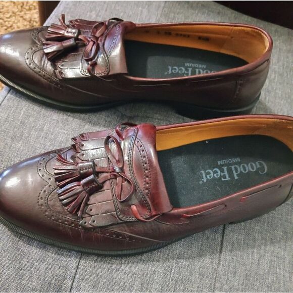 Johnston & Murphy Mens SZ 8.5M Loafer Tassle Wingtip - Picture 2 of 10